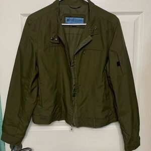 KENNETH COLE REACTION JACKET, OLIVE GREEN, polyester, zip up